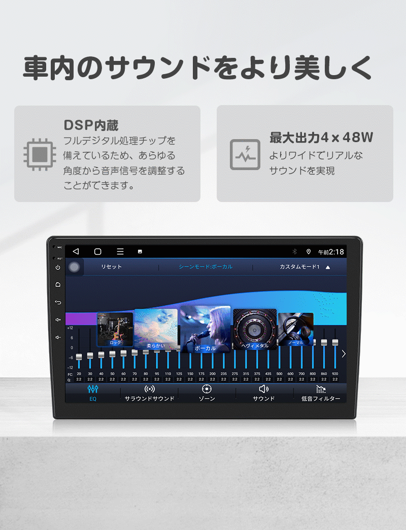 カーナビ Android10 2022年最新版アンドロイドCPU 10.1インチ 大画面 